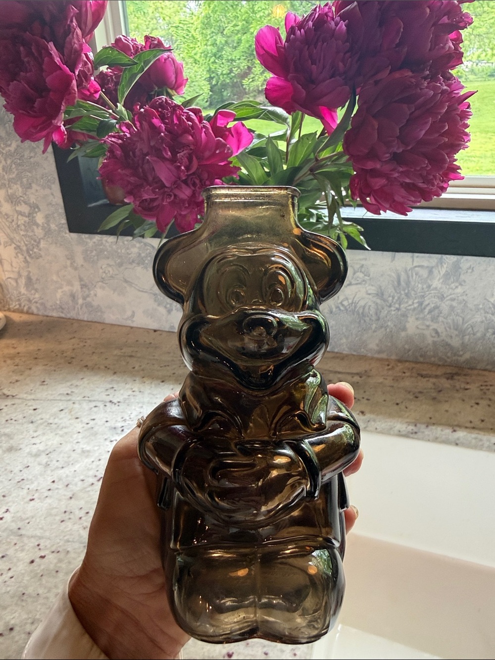 Vintage Walt Disney Smoked Glass bank-